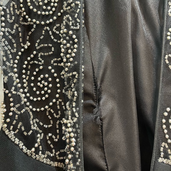 Vintage Showstopper Gown Illusion Beaded Back and Sleeves - Picture 12 of 16